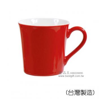 雙色釉卡布杯  朱紅  (台灣製造)