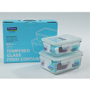 Glasslock-4件組強化玻璃微波保鮮盒