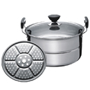 鍋寶不鏽鋼蒸煮鍋-附蒸盤	