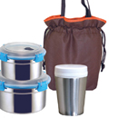 多功能高蓋密封餐具組+高真空養生悶燒罐+餐具袋組