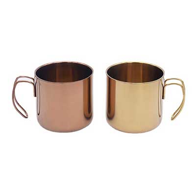 304不鏽鋼帶手柄雙層口杯380ml